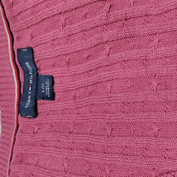 Pink Tommy Hilfiger women's sweater Large - Picture 2 of 5